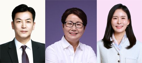 국민의힘 배진현, 민주당 성복임, 국민연합 오희주 후보(왼쪽부터)[선관위 홈페이지 갈무리. 재판매 및 DB 금지]