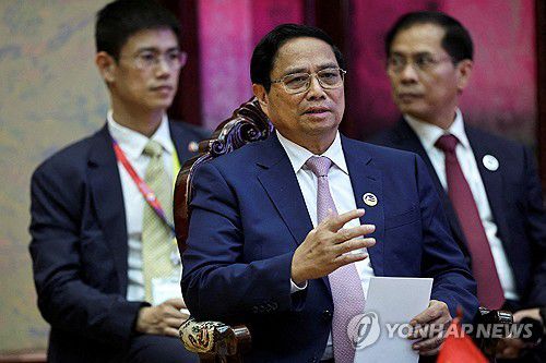 팜 민 찐 베트남 총리[로이터 연합뉴스 자료사진. 재판매 및 DB 금지]