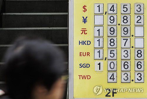 '100엔당 1천원' 약 2년 만에 눈앞[연합뉴스 자료사진. 재판매 및 DB 금지]