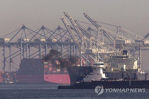 미국 롱비치 항만[AP 연합뉴스 자료사진. 재판매 및 DB 금지]