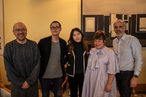 주한프랑스대사관 '아뜰리에 K팝 콘퍼런스'왼쪽부터 벤 링 프랑스음악진흥원 매니저, 정효원 앰플리파이드 대표, 심은지 JYP퍼블리싱 대표, 프랑스 작곡가 파피 퓌제, 레슬리 뒤베스트 프랑스 인디레이블 '앙 플랑 상플' 대표 [리웨이뮤직앤미디어 제공. 재판매 및 DB 금지]