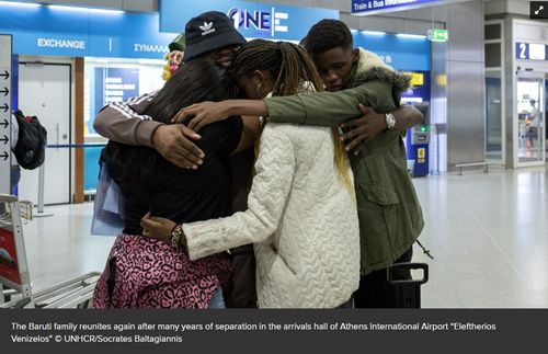 8년 만에 상봉한 발리 바루티 씨 가족[유엔난민기구 홈페이지 캡처. 재판매 및 DB 금지]