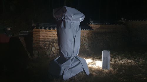 달성 용연사 금강계단 방염포 설치 모습 [국가유산청 제공. 재판매 및 DB 금지]