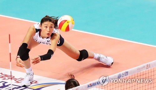 2019년 열렸던 한국-태국 올스타 슈퍼매치에 출전한 김연경[연합뉴스 자료사진]