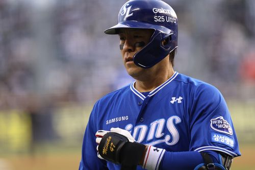 삼성 강민호의 28일 경기 모습. [삼성 라이온즈 제공. 재판매 및 DB 금지]