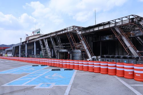 산불 피해 난 청송휴게소[촬영 황수빈]