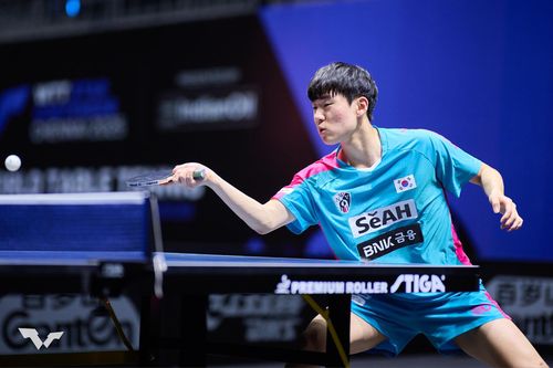 WTT 첸나이 대회 남자단식 경기 중인 오준성[WTT 페이스북 캡처. 재판매 및 DB 금지]