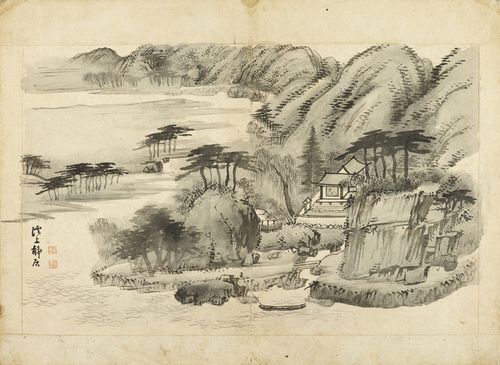 보물 계상정거(퇴우이선생진적첩), 조선, 1746년, 종이에 수묵, 25.4 x 40.0 cm[호암미술관 제공. 재판매 및 DB 금지]