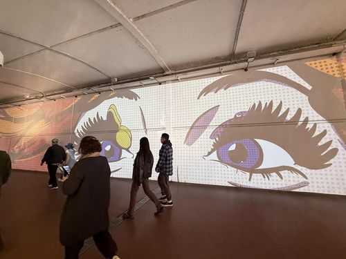 호수교갤러리에 전시된 미디어아트 '행복한 시선' [송파구 제공. 재판매 및 DB 금지]