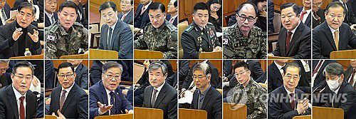 윤석열 대통령 탄핵심판, 16명의 증인들(서울=연합뉴스) 윤석열 대통령의 정치적 운명을 가를 헌법재판소 탄핵심판 변론이 25일 마무리된다. 지난해 12월 14일 윤 대통령에 대한 탄핵소추 의결서가 국회를 통과해 헌재에 접수된 뒤 73일만에, 횟수로는 11차례 변론이 진행됐다. 지난달 23일 김용현 전 국방부 장관을 시작으로 지금까지 16명의 증인을 불러 17차례 증언을 들었다.      첫 줄 왼쪽부터 김용현 전 국방부 장관, 이진우 전 육군 수도방위사령관, 홍장원 전 국가정보원 1차장, 여인형 전 국군방첩사령관, 김현태 특전사 707특수임무단장, 곽종근 전 육군 특수전사령관, 박춘섭 대통령실 경제수석, 이상민 전 행정안전부 장관.      둘째 줄 왼쪽부터 신원식 국가안보실장, 백종욱 전 국가정보원 3차장, 김용빈 중앙선거관리위원회 사무총장, 조태용 국정원장, 김봉식 전 서울경찰청장, 조성현 수도방위사령부 제1경비단장, 한덕수 국무총리, 조지호 경찰청장. 2025.2.25 [연합뉴스 자료·헌법재판소 제공. 재판매 및 DB금지] photo@yna.co.kr