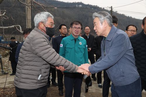 산불 피해 지역 찾은 강호동 농협중앙회장 [농협중앙회 제공. 재판매 및 DB금지]