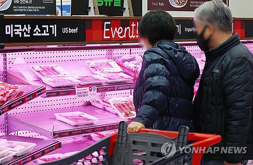 미, 상호관세 앞두고 소고기 수입 월령 제한 지적[연합뉴스 자료사진]