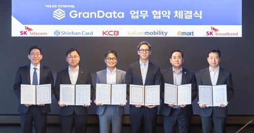그랜데이터 업무협약 체결식[SK텔레콤 제공. 재판매 및 DB 금지]