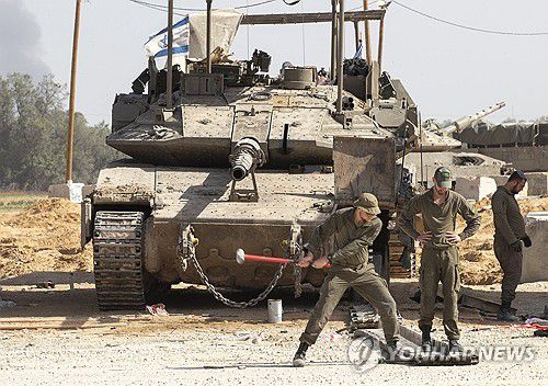 이스라엘군 병력[UPI=연합뉴스 자료사진]
