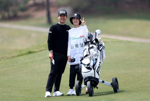 김학영과 아내 우세희 씨.[KPGA 제공. 재판매 및 DB 금지]