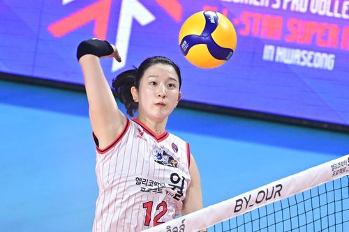 한국-태국 여자배구 올스타 슈퍼매치에 참가한 이다현[한국배구연맹 제공. 재판매 및 DB 금지]