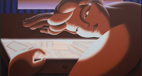 김진희, '무게 없는 것들', 2025, 캔버스에 아크릴릭 물감, 180×330cm[국립현대미술관 제공. 재판매 및 DB 금지]