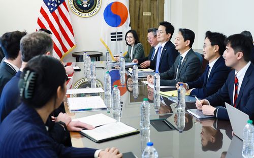 안덕근 산업장관-미 USTR 제이미슨 그리어 대표 협의[산업통상자원부 제공. 재판매 및 DB 금지]