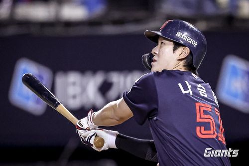 시즌 6호 홈런을 친 롯데 나승엽[롯데 자이언츠 제공. 재판매 및 DB 금지]