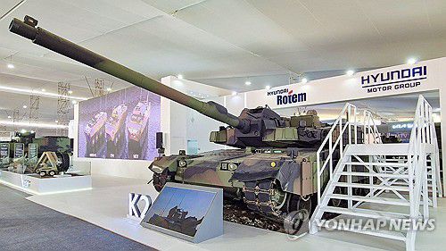 현대로템, 페루 SITDEF에 K2 전차 전시(서울=연합뉴스) 현대로템은 24일(현지시간)부터 27일까지 페루 리마에서 열리는 '제10회 국제 국방 및 재난 방지 기술 전시회'에 참가한다고 밝혔다. 사진은 K2 전차. 2025.4.25 [현대로템 제공. 재판매 및 DB 금지] photo@yna.co.kr