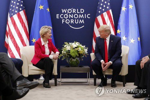 2020년 회동한 EU-미국 정상[EPA 연합뉴스 자료사진. 재판매 및 DB 금지]
