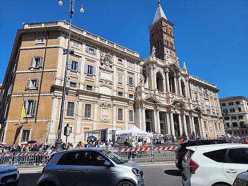 산타 마리아 마조레 대성전(로마=연합뉴스) 신창용 특파원 = 29일(현지시간) 프란치스코 교황의 무덤이 안장된 이탈리아 로마 시내 산타 마리아 마조레 대성전. 2025.4.30 changyong@yna.co.kr