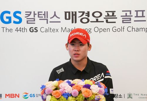 1라운드 마치고 인터뷰하는 안성현[대회 조직위원회 제공. 재판매 및 DB 금지]