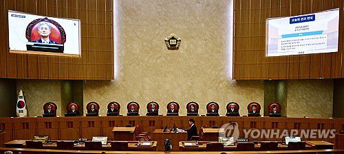 대법, 이재명 '선거법 위반' 무죄판결 파기환송(서울=연합뉴스) 조희대 대법원장을 비롯한 대법관들이 1일 서울 서초구 대법원에서 더불어민주당 이재명 대선 후보의 공직선거법 위반 사건 상고심 선고를 위해 참석해 있다. 2025.5.1 [사진공동취재단] photo@yna.co.kr