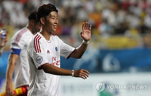 함부르크 시절의 손흥민.[연합뉴스 자료사진]