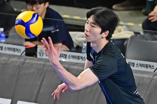 한국 남자배구 대표팀의 간판 공격수 허수봉[한국배구연맹 제공. 재판매 및 DB 금지]