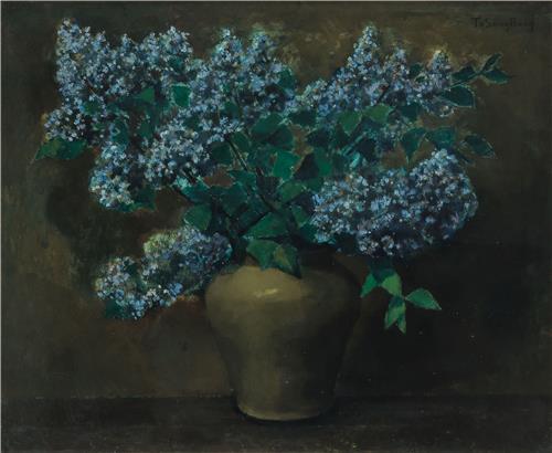 도상봉, 라일락, 캔버스에 유화, 50×60.5cm[서울옥션 제공. 재판매 및 DB 금지]