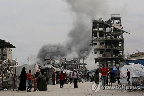 가자지구에 대한 이스라엘의 공습 [AFP 연합뉴스. 재판매 및 DB 금지]