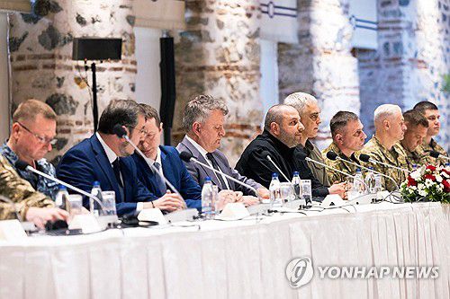 우크라이나 대표단[AFP/튀르키예 외무부 연합뉴스. 재판매 및 DB 금지]