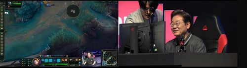 '리그 오브 레전드' 게임 배우는 이재명[유튜브 '델리민주' 캡처. 재판매 및 DB 금지]