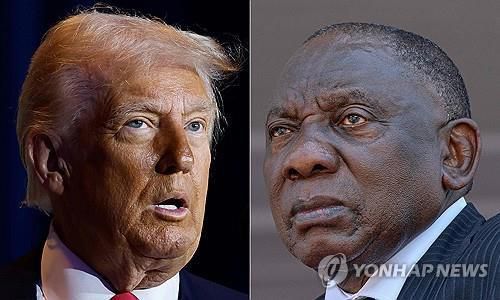도널드 트럼프 미국 대통령과 시릴 라마포사 남아프리카공화국 대통령[AFP 연합뉴스 자료사진. 재판매 및 DB 금지]