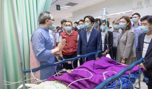 라이칭더 대만 총통(앞줄 가운데)[대만 중앙통신사 캡처. 재판매 및 DB 금지]