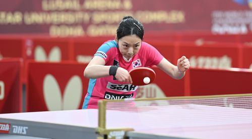 세계탁구선수권 여자단식 경기에 나선 박가현[대한탁구협회 제공. 재판매 및 DB 금지]