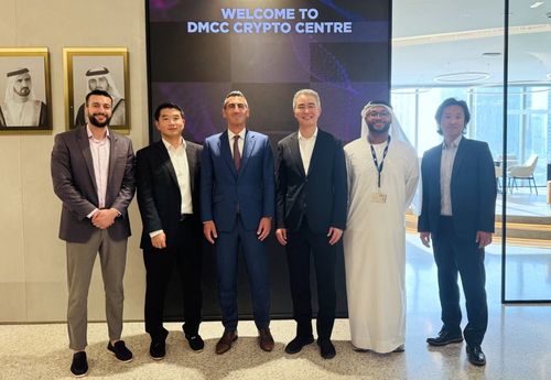 두바이 DMCC 방문한 넥써쓰 장현국 대표(오른쪽 세번째)[넥써쓰 제공. 재판매 및 DB 금지]