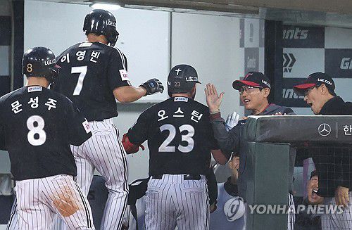LG 트윈스 선수단[연합뉴스 자료사진]