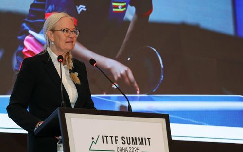 ITTF 회장으로 재선된 쇠링 회장[ITTF 홈피 제공. 재판매 및 DB 금지]