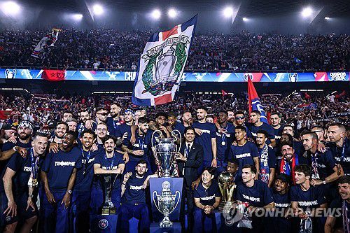 파르크 데 프랭스에서 열린 우승 축하 파티[EPA=연합뉴스]