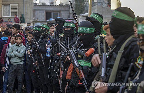 하마스 무장조직 알카삼여단[EPA 연합뉴스 자료사진. 재판매 및 DB 금지]
