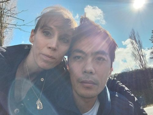 건강한 시절의 장성탄씨(오른쪽)와 부인 로리안씨[부인 로리안 씨 제공]