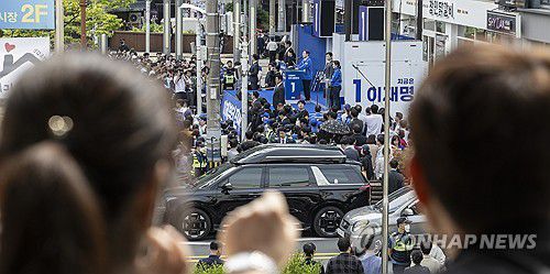 5월 14일 이재명 대통령 경남 창원시 상남분수광장 유세 [연합뉴스 자료사진]