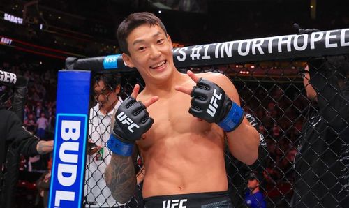 UFC 데뷔전에서 승리한 유주상[UFC 제공. 재판매 및 DB 금지]