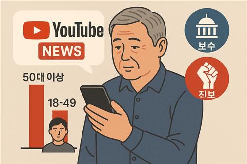 유튜브 뉴스 즐겨보는 노년층챗GPT 생성 이미지