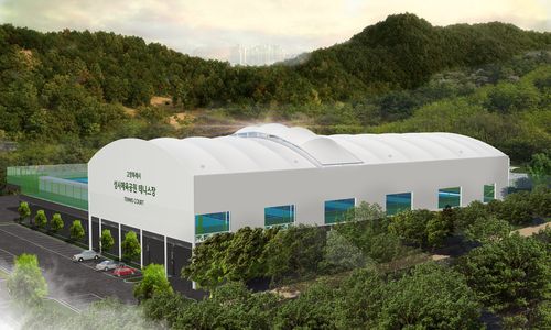 지붕 설치를 마친 성사 시립테니스장 내부[고양시 제공. 재판매 및 DB 금지]