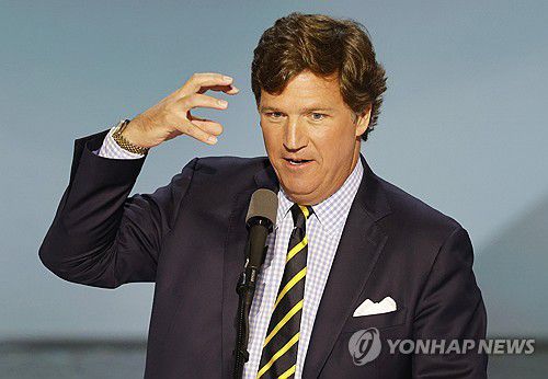 親트럼프 보수 언론인 터커 칼슨[UPI 연합뉴스 자료사진. 재판매 및 DB 금지]