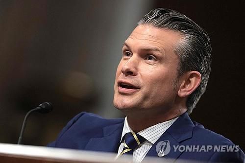 헤그세스 미 국방부 장관[워싱턴 AFP=연합뉴스. 재판매 및 DB금지]