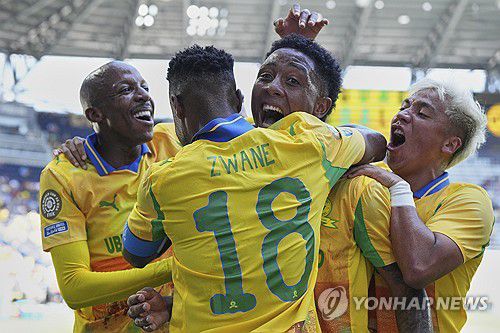 마멜로디 선다운스 선수들[AP=연합뉴스. 재판매 및 DB금지]